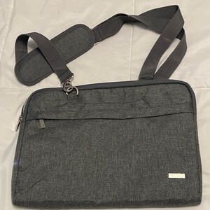 Sleek Charcoal Laptop Bag with Adjustable Strap